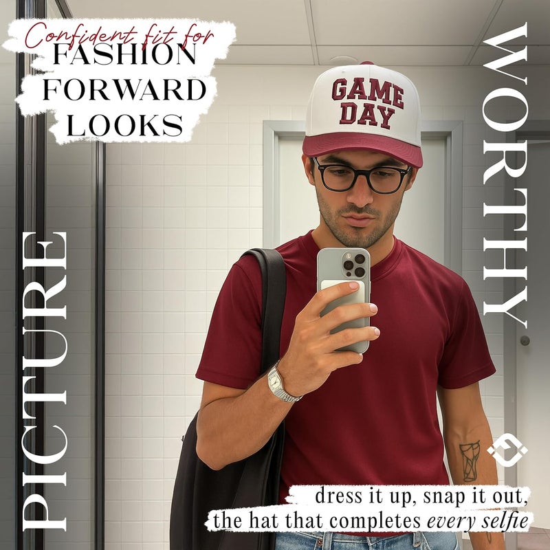 Funky Junque Trucker Hat Women Men 2-Tone Baseball Cap – Vintage Western Style Embroidered Snapback, Premium Cotton Blend - Image 4